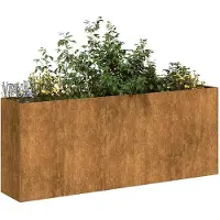 vidaXL Plantenbak roestig 200x40x80 cm weervast staal
