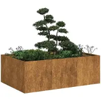 vidaXL Plantenbak roestig 120x80x40 cm weervast staal