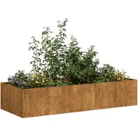 vidaXL Plantenbak roestig 200x80x40 cm weervast staal