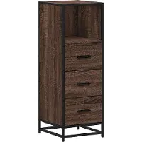 vidaXL Badkamerkast 35x37,5x100 cm bewerkt hout bruin eikenkleur