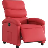 vidaXL Fauteuil verstelbaar elektrisch kunstleer rood