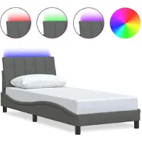 vidaXL Bedframe zonder matras "Hanko", donkergrijs, 80x200 cm, stof