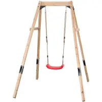 Swing King Swingking Schommel Ollie Hout Met Schommelzitje 128x205x203cm