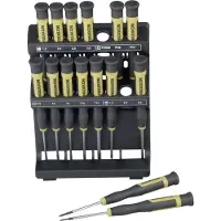 Proxxon MICRO Schroevendraaierset Elektronica en fijnmechanica 15-delig Plat, Kruiskop Phillips, Binnen-zesron