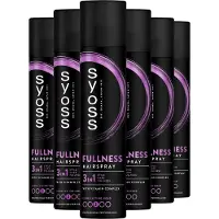 Syoss Fullness - Haarspray - Styling, Verzorging en Herstel - Directe Transformatie - Volle en Volumineuze Look - Dun en Fijn Haar - Voordeelverpakking - 6x300 ml
