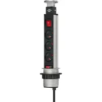 Brennenstuhl Tower Power stekkerdoos 3-voudig 2m H05VV-F 3G1,5 met schakelaar *BE/FR*
