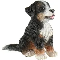 BULLYLAND 65437 – Speelfiguur en verzamelfiguur Berner Sennenhond Puppy Joy – ca. 4,5 cm – levensecht en detailrijk vormgegeven – ideaal als taartfiguur en klein cadeautje voor kinderen vanaf 3 jaar.