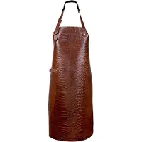 Xapron leren schort New York Caiman Cognac - XL (lengte 89 cm/ Breedte 70 cm)