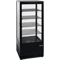 Saro Koelvitrine Saro, 4 roosters, zwart, 98L, 43(b)x111(h)x38(d), 230V/180W