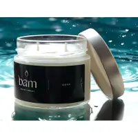 Bam geurkaars AQUA - 50 branduren - op basis van zonnebloemwas - cadeau - vegan