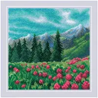 Riolis kruissteekset "Bergklavertje", 20x20 cm, voor zelf maken