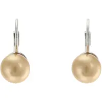 Behave – Oorbellen dames – Champagne glasparel 8 mm – Nikkelvrij – Elegant