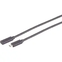 S-Impuls USB-C verlengkabel | USB3.2 20 Gbps | PD 100W | 4K 60Hz | zwart | 0,50 meter