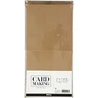 Packlinq Kaarten en enveloppen, afmeting kaart 15x15 cm, afmeting envelop 16x16 cm, 120+240 gr, naturel, 50 set