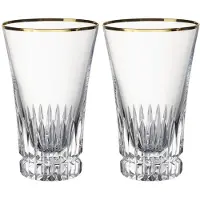 Villeroy & Boch Longdrinkglas, set van 2 stuks Grand Royal Gold, Drinkglazen, Goud, Transparant