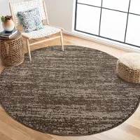 Muratap Relax oslo laagpolig effen vloerkleed rond modern tapijt bruin- 150 cm