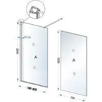 Xellanz Eco inloopdouche 800 x 2200 x 8 mm nano helder glas/chroom
