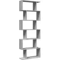 vidaXL Kamerscherm / boekenkast 6-laags 70x24x193 cm hout grijs sonoma