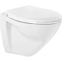Sanindusa Wandtoilet plus 6 cm verhoogd rimless keramiek incl. Soft close zitting wit