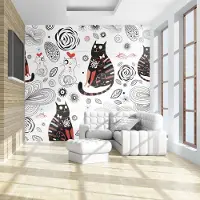 Artgeist Fotobehang - Katten in de liefde