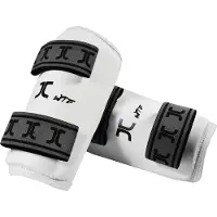 JCalicu Taekwondo-onderarm-beschermers | WT | Wit (Maat: M)