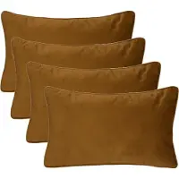 Atmosphera Bank/sierkussens Sophia - 4x stuks - 30 x 50 cm - polyester met rits