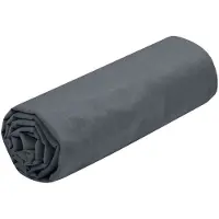 Stof Textiles Hoeslaken Eden - 1-persoons - 90 x 190 cm - donkergrijs - hotelkwaliteit - ademend katoen - 30 cm matrasdikte