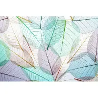 Karo-art 520cm X 318cm - Fotobehang - Kleurrijke doorschijnende bladeren, 11 maten, Mooie lichte kleuren, inclusief behanglijm