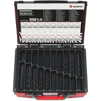 Würth Spiraalvormige oefening HSS DIN 338 Type RN Zebra 82-PCS Sysko