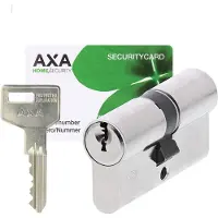 Axa Dubbel Cilinderslot - 30/30 mm - Ultimate Security+ - Veiligheidscilinder Vernikkeld - SKG** - incl. 3 sleutels - met Hotelfunctie