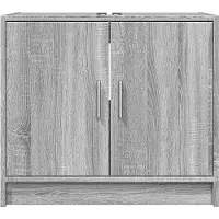 vidaXL Wastafelkast 63x29x55 cm bewerkt hout grijs sonoma eikenkleurig