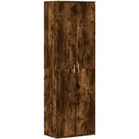 vidaXL Hoge kast 60x35x180 cm bewerkt hout gerookt eikenkleurig