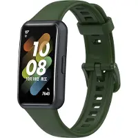 Strap-it TPU Smartwatch bandje - Geschikt voor Huawei Band 7 TPU bandje - legergroen - Horlogeband / Polsband / Armband - Huawei Band 7