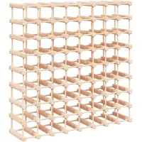 vidaXL Wijnrek voor 72 flessen 90,5x23x90,5 cm massief grenenhout