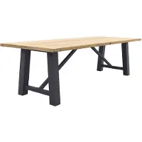 Van der Garde Tuinmeubelen Vdgarde - Keltex tuintafel - teak/aluminium - antraciet - 265x101 cm.