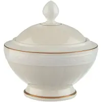 Villeroy & Boch Suiker/jam kom 6 personen 3,5dl, Opbergblikken, Wit, Goud