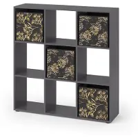 Vicco Nove Ruimteverdeler – 104 x 108 cm met 4 vouwboxen opt.1 Zwart