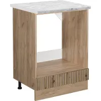 Vicco R-Line Ovenombouwkast – 60 cm WB Marmer Artisanaal eiken