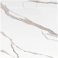 REA Douchebak Bazalt Carrara White 90x90