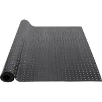 Vevor Rubbermat 1848 x 1236 mm Vloermat SBR Rubberen Vloerbedekking 3 mm Dik Met Noppen Ruitvormige Traanplaat Vloermat Antislipmat Rubberen Bekleding Ideaal voor Garages