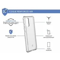 FORCE CASE , Hoesje geschikt voor Samsung Galaxy S20 - AIR Versterkt, Transparant