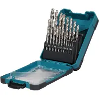 Makita D-78352 Metaal-spiraalboorset 1 mm, 1.5 mm, 2 mm, 2.5 mm, 3 mm, 3.5 mm, 4 mm, 4.5 mm, 5 mm, 5.5 mm, 6 mm, 6.5 mm, 7 mm, 8 mm, 8.5 mm, 9 mm, 9.5 mm, 10