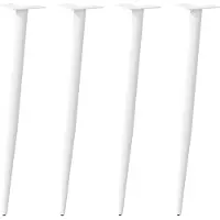 vidaXL Console tafelpoten conische vorm 4 st 72-73 cm staal wit