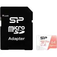 Silicon Power 64gb Microsdxc V30 Superior Met Sd Adapter