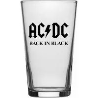 AC/DC Bierglas - Back in Black - voor Geen - transparant | Maat Standard