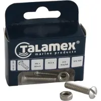 Talamex Raised Head Countersunk Slotted 6 Units Grijs M8 x 40 mm