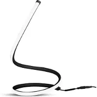V-TAC VT-7312 20W LED-tafellamp, zwart, aluminium en siliconen, warmwit licht (3000K), aan/uit schakelaar. Artikelnummer: 2140311