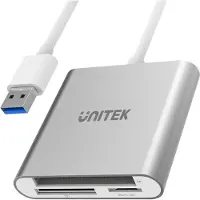 UNITEK Y-9313 kaartlezer USB 3.2 Gen 1 (3.1 Gen 1) Zilver