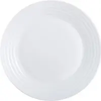 Luminarc Gebaksbordjes - 18x stuks - wit - glas - 19 cm - Kleine glazen bordjes - Tafel dekken