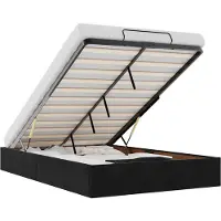 vidaXL Bedframe zonder matras 120x190 cm fluweel zwart